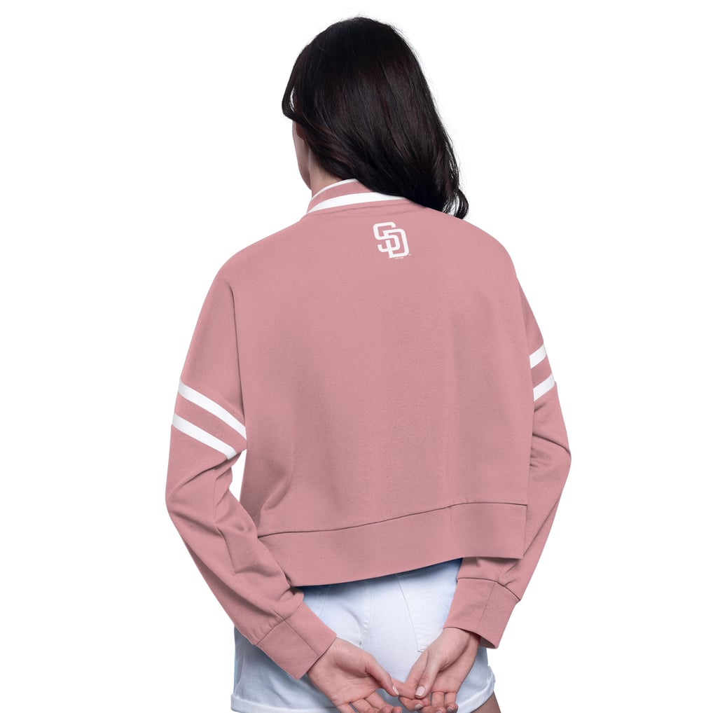  San Diego Padres Starter Women's Power Play Cropped Pullover Sweatshirt - Pink